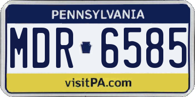 PA license plate MDR6585