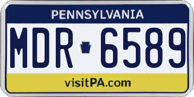 PA license plate MDR6589