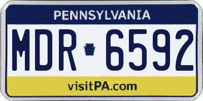 PA license plate MDR6592