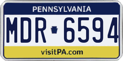 PA license plate MDR6594