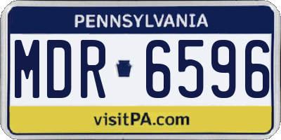 PA license plate MDR6596