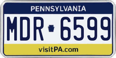 PA license plate MDR6599