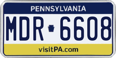 PA license plate MDR6608