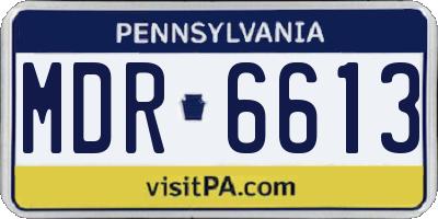 PA license plate MDR6613