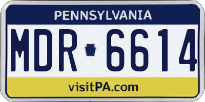 PA license plate MDR6614