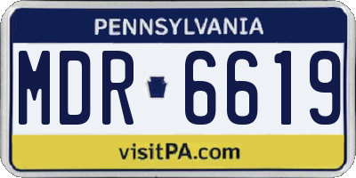PA license plate MDR6619