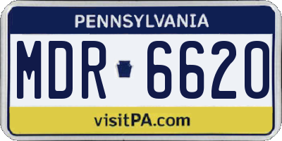 PA license plate MDR6620