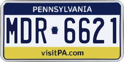 PA license plate MDR6621