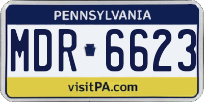 PA license plate MDR6623