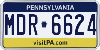 PA license plate MDR6624