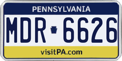 PA license plate MDR6626