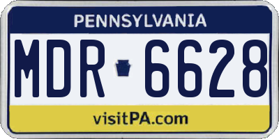 PA license plate MDR6628