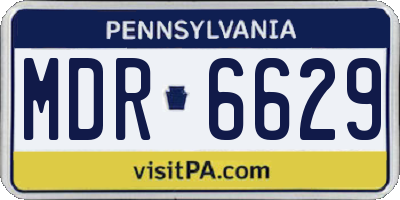 PA license plate MDR6629