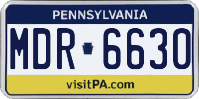 PA license plate MDR6630