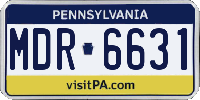 PA license plate MDR6631
