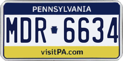 PA license plate MDR6634