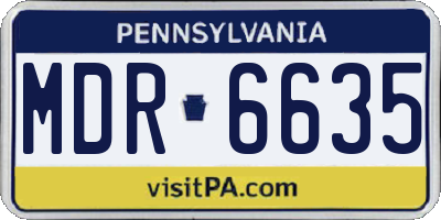 PA license plate MDR6635