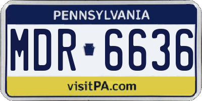 PA license plate MDR6636