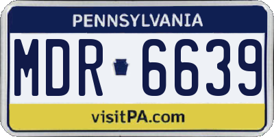 PA license plate MDR6639