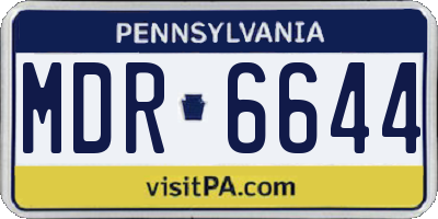 PA license plate MDR6644