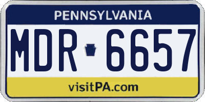 PA license plate MDR6657