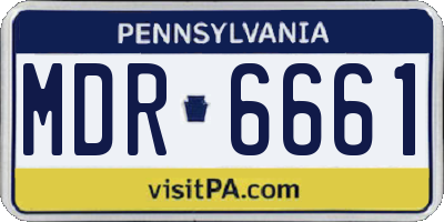 PA license plate MDR6661