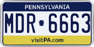 PA license plate MDR6663