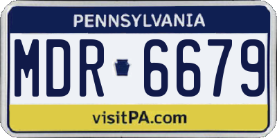 PA license plate MDR6679