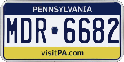 PA license plate MDR6682