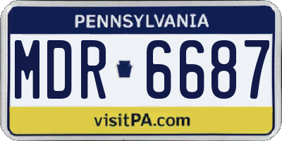 PA license plate MDR6687