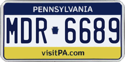 PA license plate MDR6689