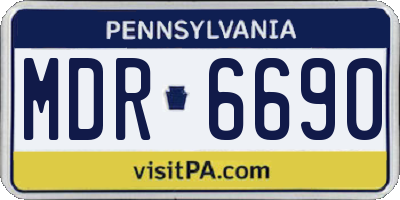 PA license plate MDR6690
