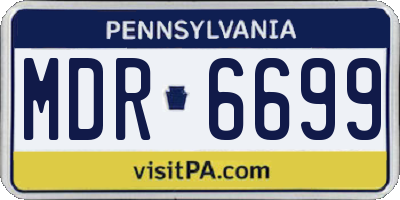 PA license plate MDR6699