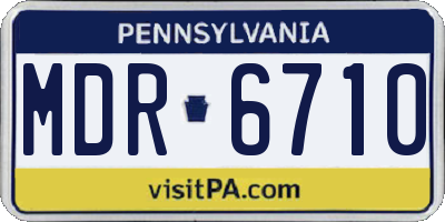 PA license plate MDR6710