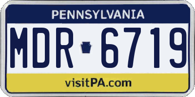 PA license plate MDR6719