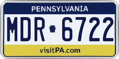 PA license plate MDR6722
