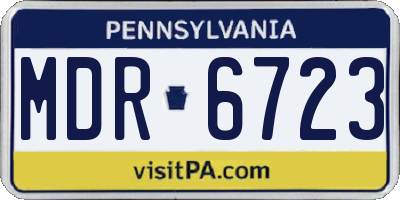 PA license plate MDR6723