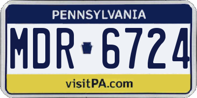 PA license plate MDR6724