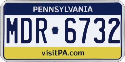 PA license plate MDR6732