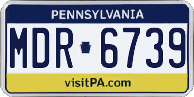 PA license plate MDR6739
