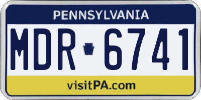 PA license plate MDR6741