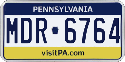 PA license plate MDR6764