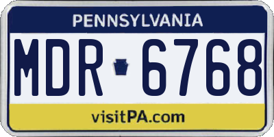 PA license plate MDR6768