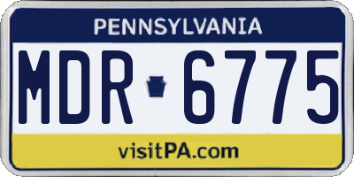 PA license plate MDR6775