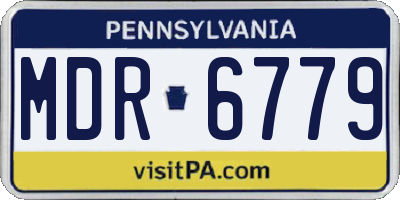 PA license plate MDR6779