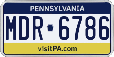 PA license plate MDR6786