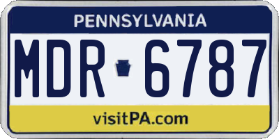 PA license plate MDR6787