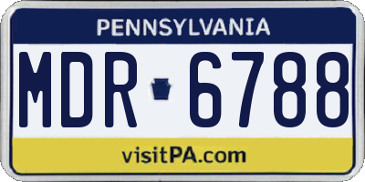 PA license plate MDR6788