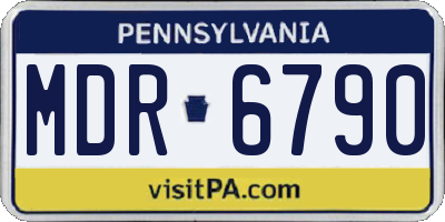 PA license plate MDR6790