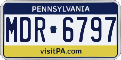 PA license plate MDR6797